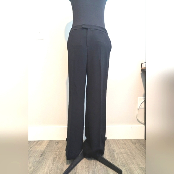Linda Allard Ellen Tracy women's pants size 10 black crepe trouser line wide leg - Picture 1 of 3